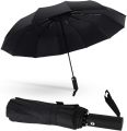 12 Ribs Large Travel Automatic Umbrella Windproof for Rain & Sun, Strong Compact Umbrella for Men & Women, Wind Resistant, Lightweight,Portable Folding Umbrellas for Backpack, Car. 