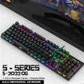 AULA S2022 MECHANICAL KEYBOARD BLUE SWITCHES RGB MULTIPLE LIGHTS HIGH QUALITY PROFESSIONAL GAMING KEYBOARD. 