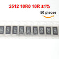50pcs SMD Chip Resistor 2512 100 10R0 5% 1% 1W 10ohm 10R Fixed Resistance. 