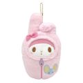 Sanrio Kawaii Kuromi My Melody Piano Sleeping Bag Cinnamoroll Plush Toys Keychain Pendant Decoration Girl's Kids Birthday Gift. 