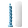 Twist Candle Mold Spiral Taper Candle Mold 3D Twisted Long Taper Candlestick Silicone Mold, Pillar Candle Making Mold, Aromatherapy Epoxy Resin Mold Artificial Flower. 