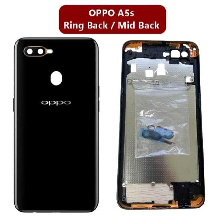 Oppo A5S Back Body Housing Ring Back Body Middle Back With Side Button Replacement For Oppo A5S