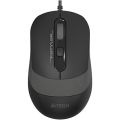 A4Tech Fstyler USB Mouse (FM10s) - Silent Clicks - 1600 dpi - 4 Buttons - Cute - (Black & Grey) - Original with S/N - Wired High Quality - Work and Casual Gaming - PC / M-ac Compatible - FM10 superseded. 