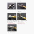 8Pcs Tool-Free Shielded RJ45 Cat 7 Termination Plug Cat7 Plug / Cat7 Connector Connectors Modular 23/24AWG-Black. 