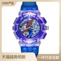 [Glamorous] New Spider-Man Watch Luminous Glow Plastic Cartoon Watch Boy Child Quartz Watch. 