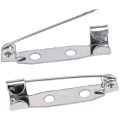 Base Pin for Badge, 1.5CM Safety Badge Pin Brooch Catch Bar Locking Pins Base Finding DIY Finding Jewelry. 