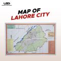 Map of Lahore City in English | Lahore City Map on Matte paper | HD Printing on 23*36 inches. 