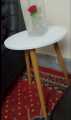 Coffee Table White Round Side Table. 