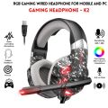 Gaming Headphones Rgb with Mic for PC, Pubg Mobile, PS4, Laptop - 360 Surround Sound Super Bass Vibration Over the Ear Wired Head Phones Headset for Gaming with Noise Cancelling Microphone. 