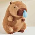 Capybara Stuffed Toy with Pullable Snot Bubbles Sofa Collectible Comfortable Plush Figure 30cm. 