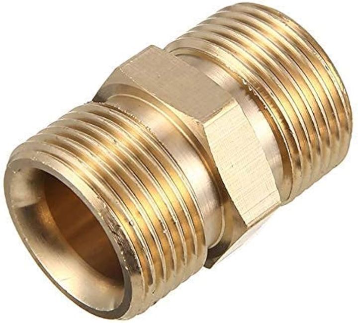Extension Connector to join M22-15mm Threaded Pressure Hoses - Adapter Joinder Extender Joint for Two Pressure Pipes