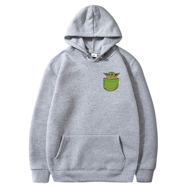 KH Store Baby Yoda printed long sleeves Hoodie for men