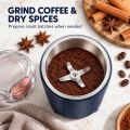 Portable Electric Coffee & Spice Grinder | 300W Stainless Steel 4-Blade Grinder for Masala, Spices, Nuts & Herbs | One-Touch Control, Compact & Durable. 