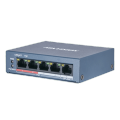 HIKVISION DS-3E0105P-E/M(B) 4 Port Fast Ethernet Unmanaged POE Switch Transmission Network Switches Value Series-Up to 300 m Long Range PoE Transmission Ethernet Switch. 