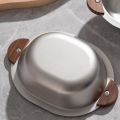 1Piece Korean Snack Bowls 304 Stainless Steel Bowl Handle, Durable Mixing Bowls, Fruit Salad, Soup, Rice, Noodles, Ramen, Korean Snack Bowls. 