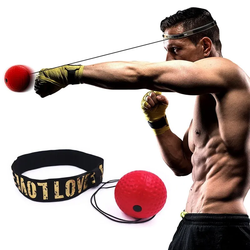 Boxing Reflex Ball Head Band Fighting Speed Training Punch Ball MMA Sanda Boxer Hand Eye Training Set For Gym Muay Thai Exercise Daraz.pk