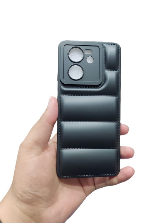 Xiaomi Mi Redmi 13T Soft Puffer Down Jacket Matt Back Case Cover