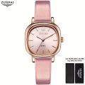 ZUNPAI Women's Watch, Waterproof Stainless Steel Square Wristwatch. 