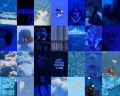 Blue Wall Collage Kit, Blue Aesthetic Wall Collage, Blue Photo Collage, Aesthetic Art Prints, Blue Wall Decor  100 PCS. 