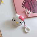 Cute Hello Kitty Apple Airpods 1/2 Case Silicone Wireless Earphone Soft Case Protective Case for I9 I11 Airpods 1&2 (just a case). 