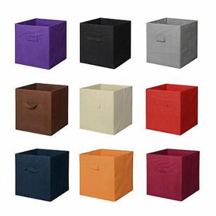 Foldable Square Fabric Storage Bin Collapsible Box Clothes Organizer Cube