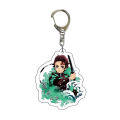 Keyring Two-sided Decorative Acrylic Demon Slayer Anime Keychain for Gift. 