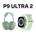 P9 Ultra 2 Smart Watch and Headphones - Ultimate Smart Watch & Headphones - Smart Watch & Headphones Duo for Seamless Connectivity - Smart Watch With & 7 Straps And P9 Headphones. 