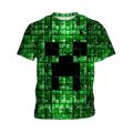 3-13 Boys T-Shirt Sandbox Game Minecraft Print Party Game Kids Shirts Virtual World Children's Tshirt. 