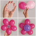 Balloon Flower Clips 6Pcs for Making Flower Shape Balloons Happy Birthday, Wedding Anniversary, Baby Shower, Welcome Parties And For Events Decorations. 
