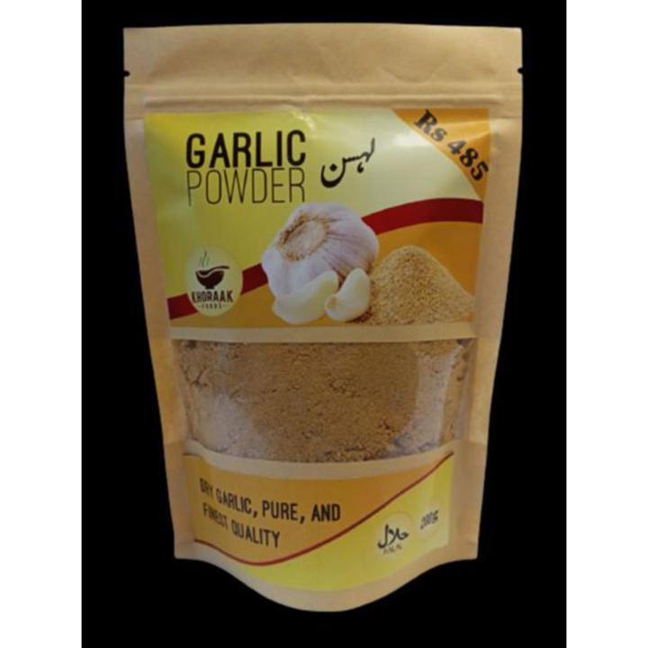 Garlic powder 200g  is made of dehydrated garlic cloves that have been dried and finely ground to a flour-like consistency.
