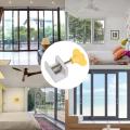 4 Sets Adjustable Sliding Window Locks Stop Aluminum + plastic Door Frame Security Lock with Keys Home Office Safety window Lock. 