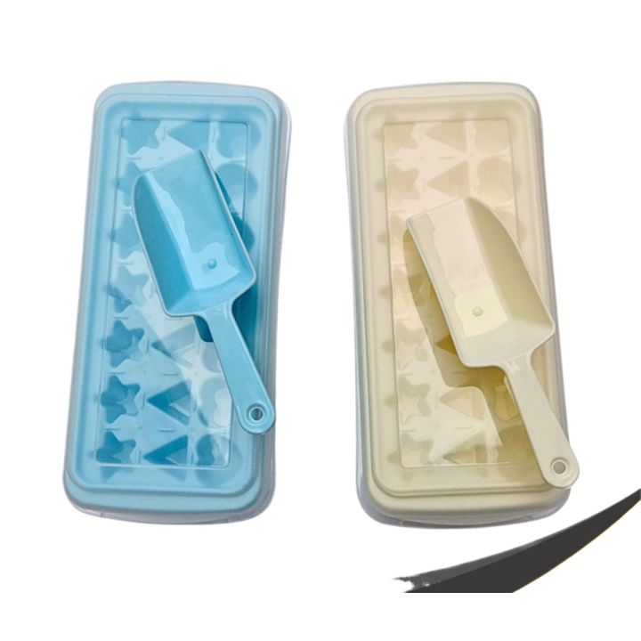 Ice Cube Tray with Ice Container Storage Box Scoop With Lid Multi Shape Ice Tray