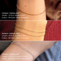 Killer Bzzo New Fashion Simple Beads Chain Bracelet Jewelry Multi-layered Thin Link Chain Bracelet For Women Stainless Steel Chain Jewelry. 