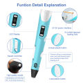 Best Gift 3D Pen for kids, 4.0 Gen. Drawing Pen, LCD Display, USB Cable, 1 Pen Holder, 9 Meter 1.75mm Free Filament, Temperature Control,  3D Painting Pen, 3Doodler Create+ Printing, Creative Learning for Children Kids as Toys, DIY Arts & Crafts Boy Girls. 