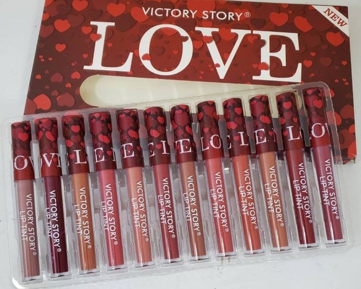 Miss Beauty  Pack Of 12 matte Lipstick Lip Tint Longlasting For Girls and For Womens 5576