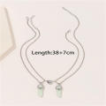 1 piece Hexagon Stone Magnetic couple necklace LED  Pendant Couple necklace Glow In The Dark Astronaut pendant necklace Resin Glow in the dark necklace for Couple necklace Lover Jewelry Couple. 