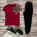 TIGER DESIGN sticker printed Tracksuit for Men & Boy  half Sleeves T-Shirt & Trouser T gym wear Tshirt soft and comfortable summer wear track suit fabric  Teeshirt  for Summer Collection Elegant Trendy Wear. 