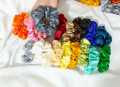Pack of 12/15/20 Luxury Satin Scrunchies - Soft Silk Hair Ties for Women & Girls, Anti-Hair Breakage, Pastel Colors. 