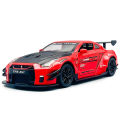 1:24 Nissan GT-R35 Metal Diecast Model Car With Simulation Sound and Lights, Pull Back Action With  Doors, Front & Rear Hood Opened Racing Cars Collection Best Gift For Car Collectors Die Cast Metal Cars For Kids & Adults. 