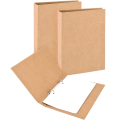 2Pcs A5 Refillable Ring Binder, A5 Kraft Paper Binder Tray with 2 Rings to Add Loose Sheets. 