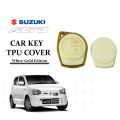 Suzuki Alto / Wagon R / CULTUS Remote key  TPU cover White-Gold  1piece. 
