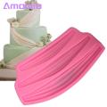 Amamia Fondant Mold Reusable 3D Satin Ribbon Lace Trim Fondant Cake Mould. 