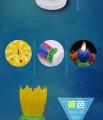 1pcs Musical Flower Rotating Party Happy Birthday Candle Cake Candles Decoration Double Layer Rotation Blooming Disc 6 * 11cm. 