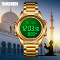 SKMEI Fashion Muslim Prayer Reminder Qibla Direction Waterproof Hijri Watches For Men Women 1667. 