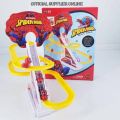 Musical Spider Man And Duck Roller Coaster Track Set With Tiny Penguin Toys With Lights & Sound. 