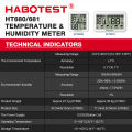 HABOTEST HT680 Digital Temperature and Humidity Meter - HT681. 