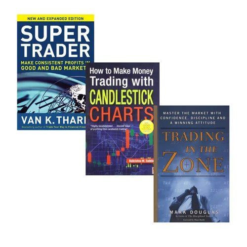 Trading In The Zone By Mark douglas Super Trader By Van Tharp How to Make Money Trading with Candlestick Charts by Balkrishna M. Sadekar 3 Books Set [Books Been]