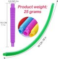 6 Pack Pop Tube Sensory Toys, Stretch Tube For Kids Decompression, Pre-Kindergarten Pop Tube Toys (6 Colors). 