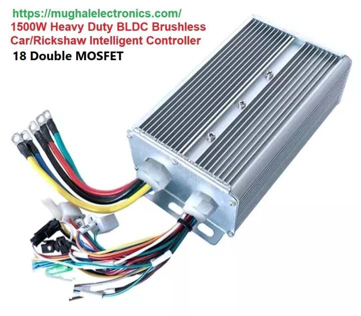 1500W BLDC Brushless Controller/Ebike Intelligent High-end Controller for Electric Bicycle/Scooter/ Motor Controller Power Supply 18 MOSFET Tubes 48-72V