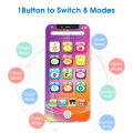 NYT Educational Toy Phone Rechargeable Learning Mobile Phone Toys Baby Kids Puzzle Phone English Learning Phone Toy With Music Led For Kids Intelligent Toys. 